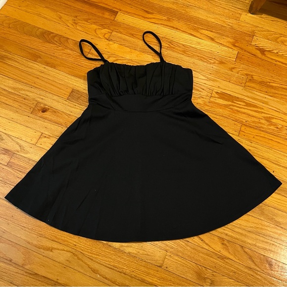 Francesca’s Trixxi Skater Dress with Ruched Top, Black, Size XL - Picture 2 of 4